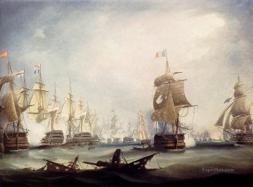 Buque de guerra Painting - la batalla de trafalgar 1805 buques de guerra